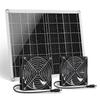 Greenhouses Solars Panel Fan Set 15W with Double Fan for Enhances Cooling in Chicken Coops Pet Houses and Garages