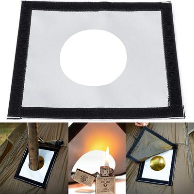 Hot Tent Stove Firewood Fiber Round Stove Chimney Hole Pipe Vent Fireproof -scald Ring