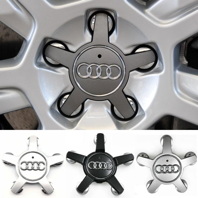 For Audi4PCS Car Wheel Center Hup Cover Cap for A3 A5 A6A4 A6L A7 A8 S3 S4 Q5 Q5L Q7 Q3 8R0601165 4L0601165D 4F0601165N