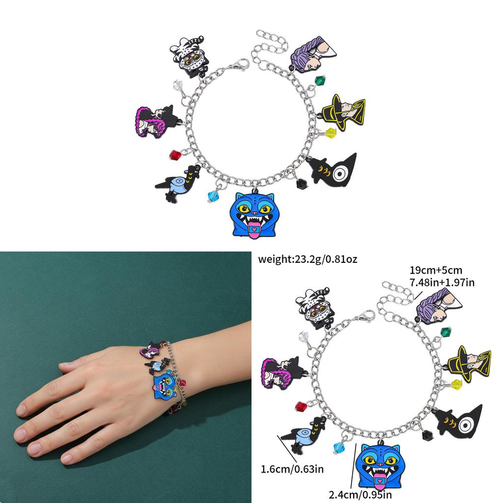 Huntr Kpop Cartoon Demon Slayer Bracelet Zinc Alloy For Women And Men Gift