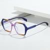 New Fashion Polygon Blue Light Blocking Glasses Large Frame Colorful Computer Eyewear Unisex Optical Frames