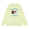 Korean Style Cartoon Print Cuffed Long Sleeve T-shirt - 2024 Student Bestie Collection