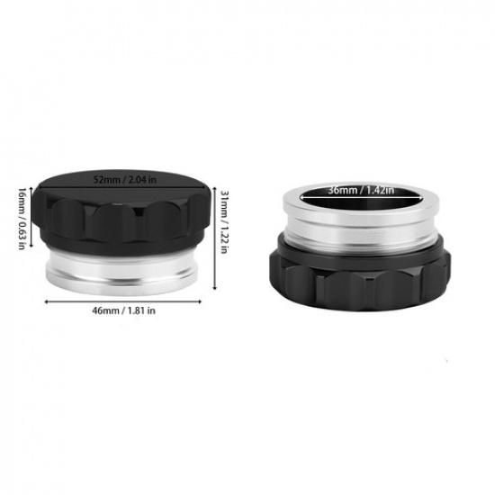 2pcs 1.5" Black Aluminium Alloy Weld On Filler Neck And Cap Oil Fuel Water Tank