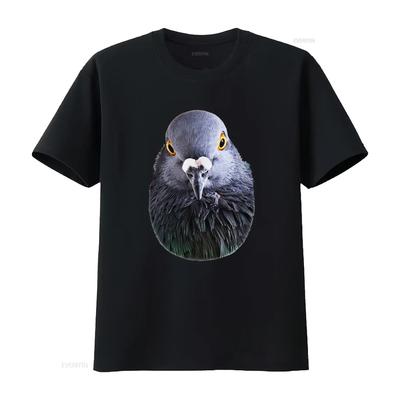 Einzigartiges Taubenkopf-Kunstdesign T-Shirt für Kinder Premium-Qualität vintage gewaschen Atmungsaktiv Leicht Streetwear Unisex Vielseitig