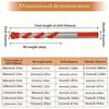 12pcs Drill Bits for Dry Drilling Tiles, Walls, Glass, Concrete, and Ceramic with Carbide Filler (3, 4, 5, 6, 8, 10, 12mm)