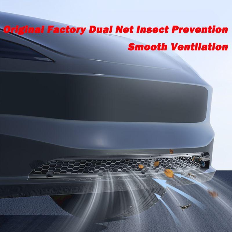 Grille Mesh Inserts for Tesla Model 3 Highland 2024, Front Air Inlet Vent Grille Cover Replacement for New Model 3+ 2024