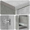 Wall Mounted Washbasin Vanity Unit Concrete Grey 35 x 20 x 81 cm