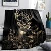 Deer Print Flannel Blanket, High Quality Comfortable for All Seasons, Home Decor, Warmth and Comfort, Perfect for Christmas Gifts