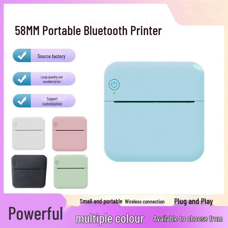 Portable Bluetooth Thermal Mini Printer for Receipts & Inventory with Wireless Printing