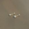 925 Silver Matte Glitter Ball Piercing 3-4mm_2 Sizes