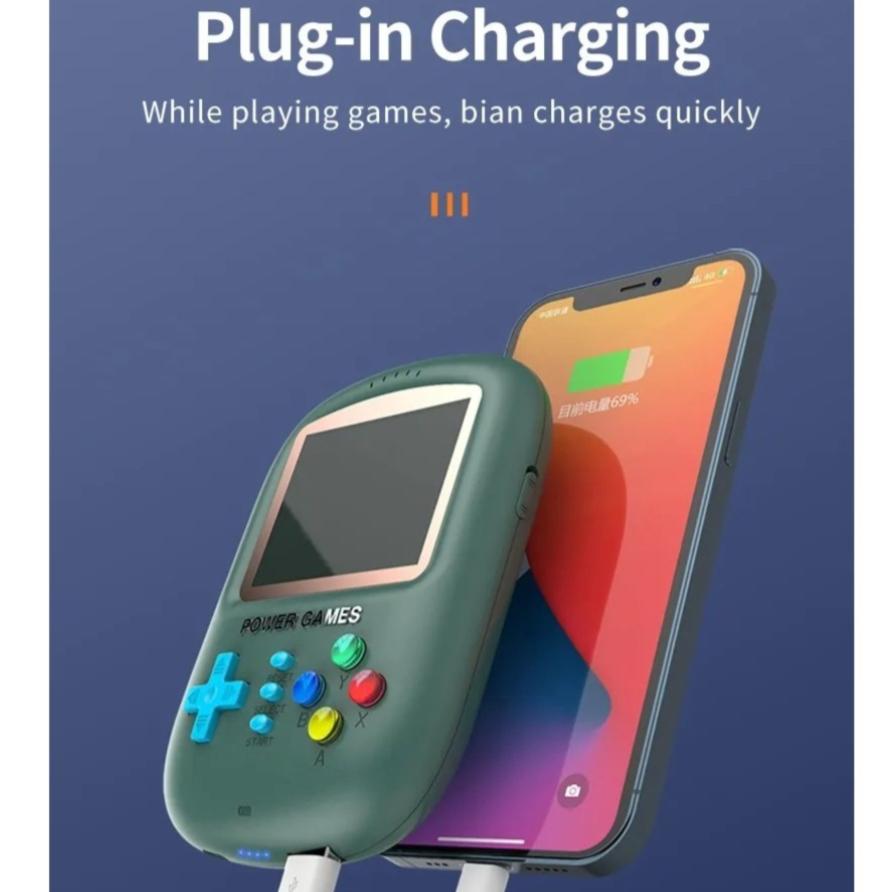 D54 500 In 1 Handheld Game Console Mini Portable Player Retro Video Games Console Boy with 8000mah Large Capacity Power Bank