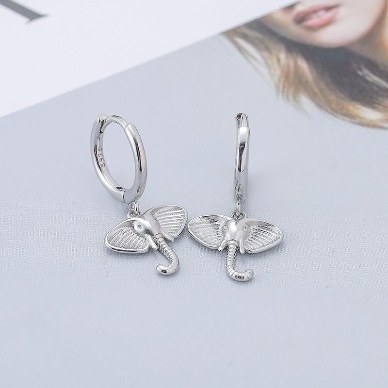 Elephant Hoop Earrings For Women Female Simple Cute Ethnic Style Jewelry Gifts