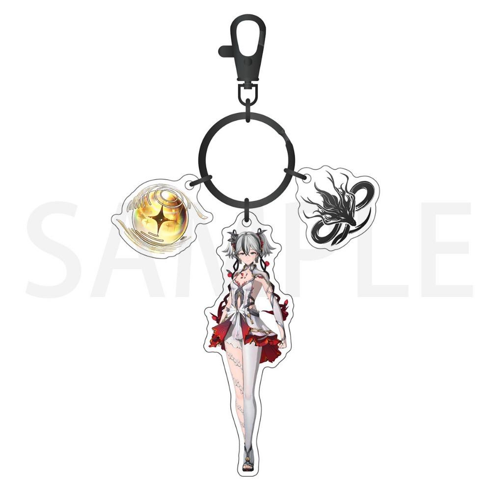 Hot Anime Game Wuthering Waves Acrylic Keychain Jiyan LINGYANG Yinlin Aalto Cosplay Keyring Pendant Jewelry Men Women Gifts