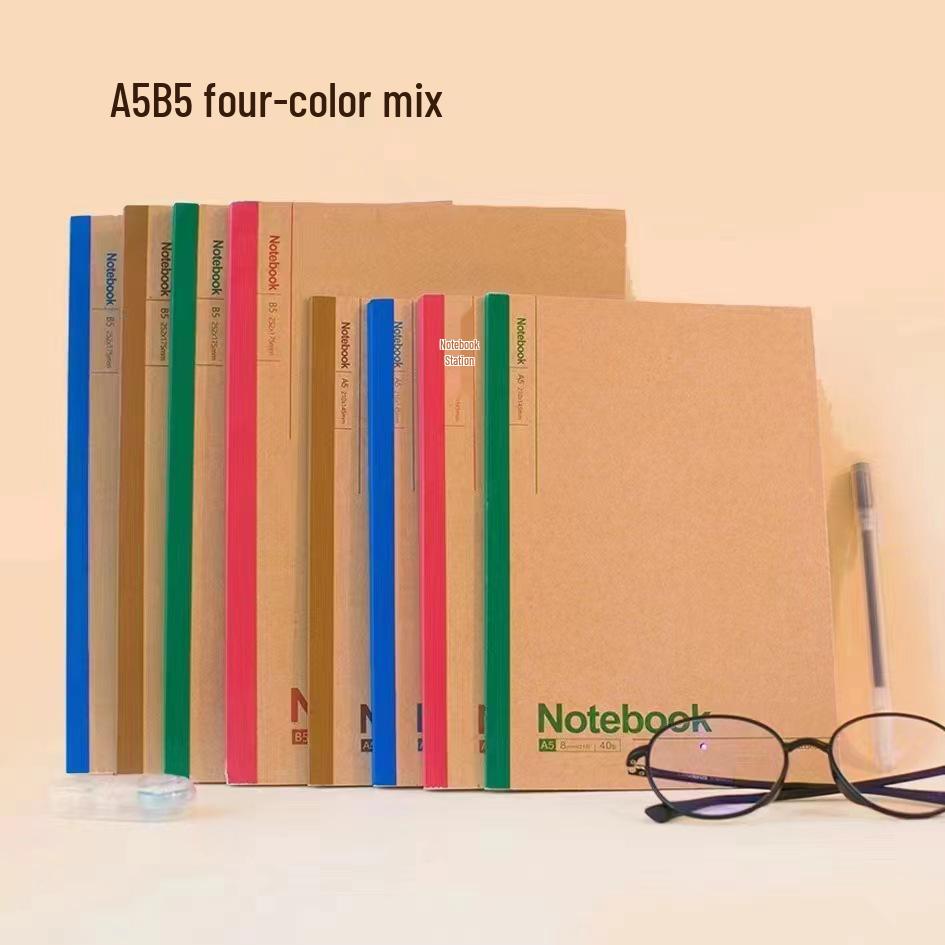 Quaderno per Studenti Kraft, Piatto, Copertina Morbida, Spesso A5/B5