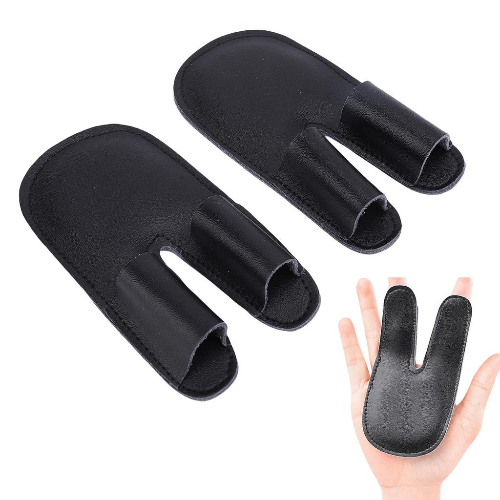 2pcs Baseball Finger Guard PU Leather Thickened Palm Shock Absorbing Sports Finger Sleeve Outdoor Training   Gear