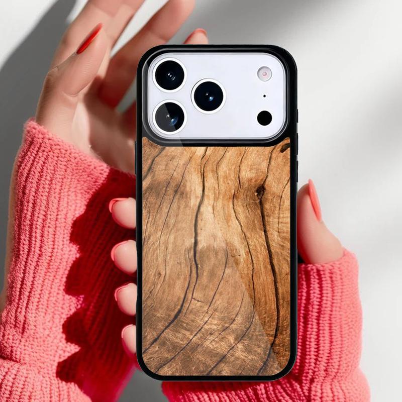 wood mandala Texture Printed Phone Case for iPhone 17 Air 16e 15 14 13 Pro Max Back Cover for 12 11 Pro Coque