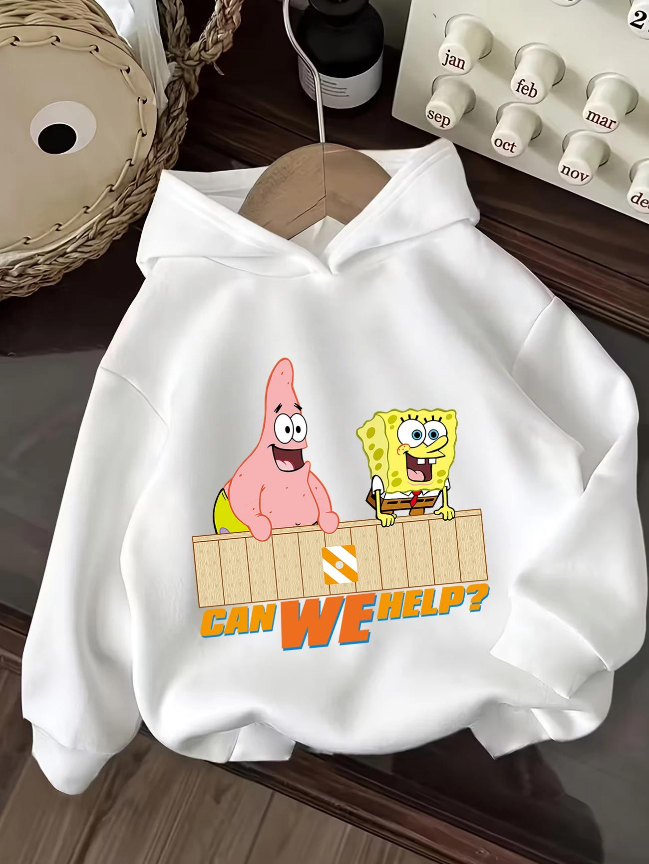 Mrs. Puff SpongeBob Kids Hoodie Summer Cute Cartoon Crewneck Boys Girls 3-14 100