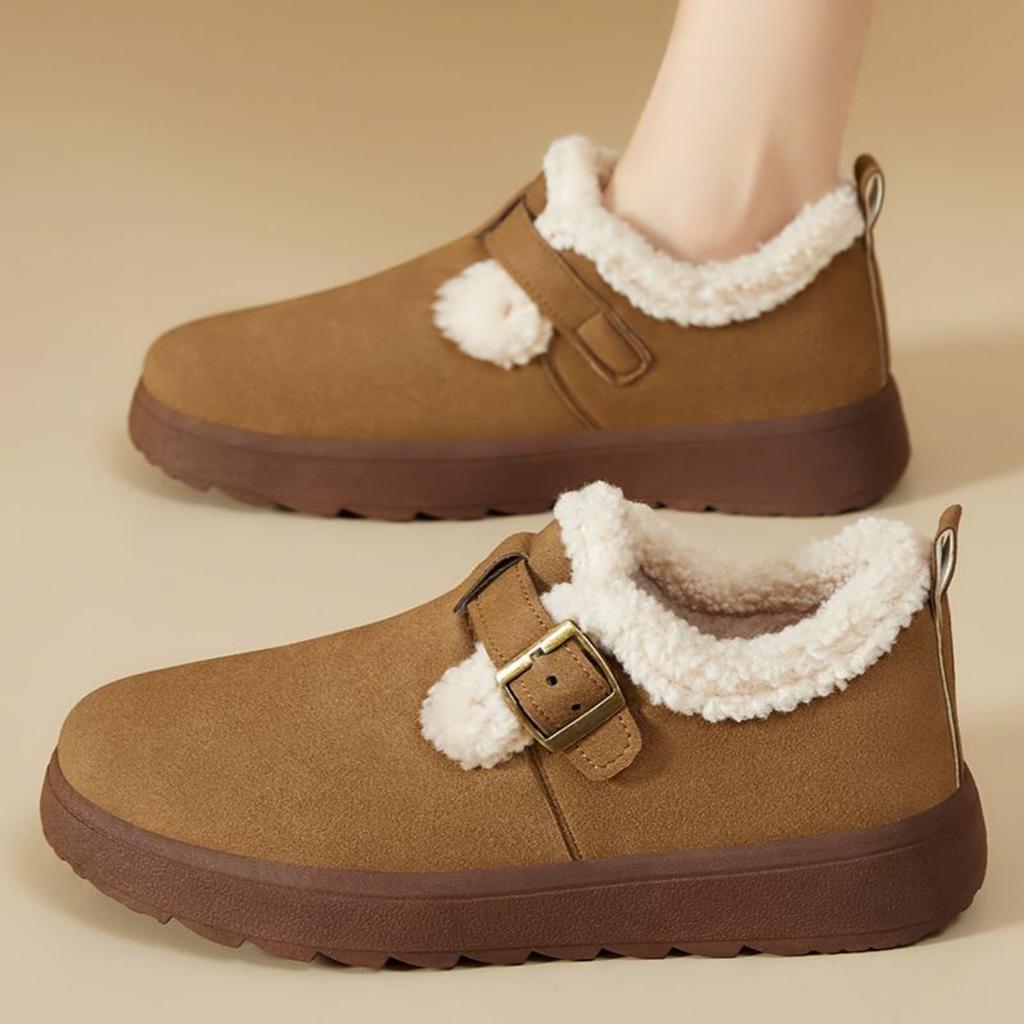 Scarpe di Cotone da Donna Inverno Nuovo Stile, Stivali di Cotone alla Moda e Versatili con Stivali da Neve in Velluto Spesso