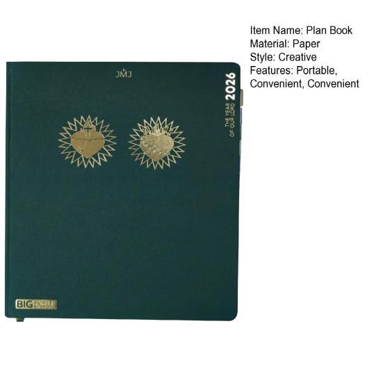 2026 Stor Hårdpärmsplanerare med Rymligt Skrivutrymme Veckovis Vertikalt Layout Bärbar Planerarbok för Effektiv Tidshantering Och Målplanering