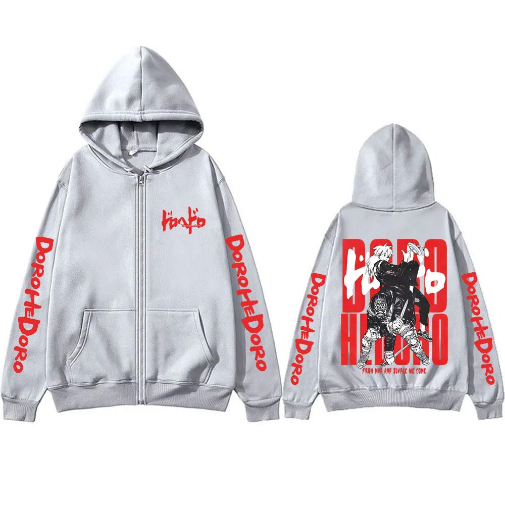 Anime Dorohedoro Kaiman Merch Zipper Hoodie Men Women Casual Fleece Cotton Zip Up Jacket Man Vintage Oversized Zip Up Sweatshirt