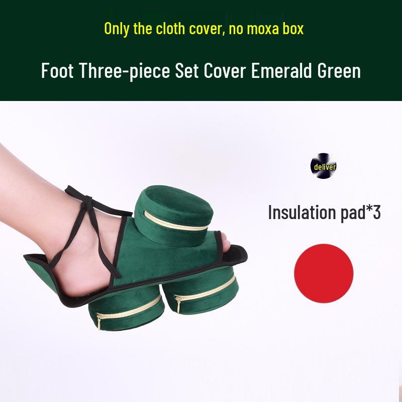Foot Sole Moxibustion Kit: Portable Moxibustion Box with Hot Compress Bag for Foot Therapy and Cupping Fumigation.