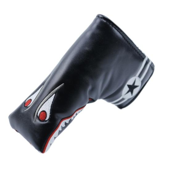 Golf Putter Cover Dustproof Velvet Lining Wear Resistant Exquisite Pattern Waterproof Faux Leather Golf Club Head Cover Golf Putter Protector