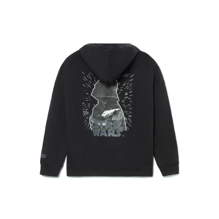 Li Ning Sweatshirts Unisex Black Hooded Moderate Regular AWDRA09-1 M