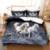 Horse Bedding Set Single Twin Full Queen King Men/women Size Bed Set Aldult Kid Bedroom Duvetcover Sets 3D Anime