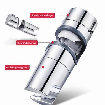 Bathroom Accessories 360° Rotation 18-25Mm Adjustable Shower Head Holder Shower Holder Clamp Showerhead Rail Slide Bracket