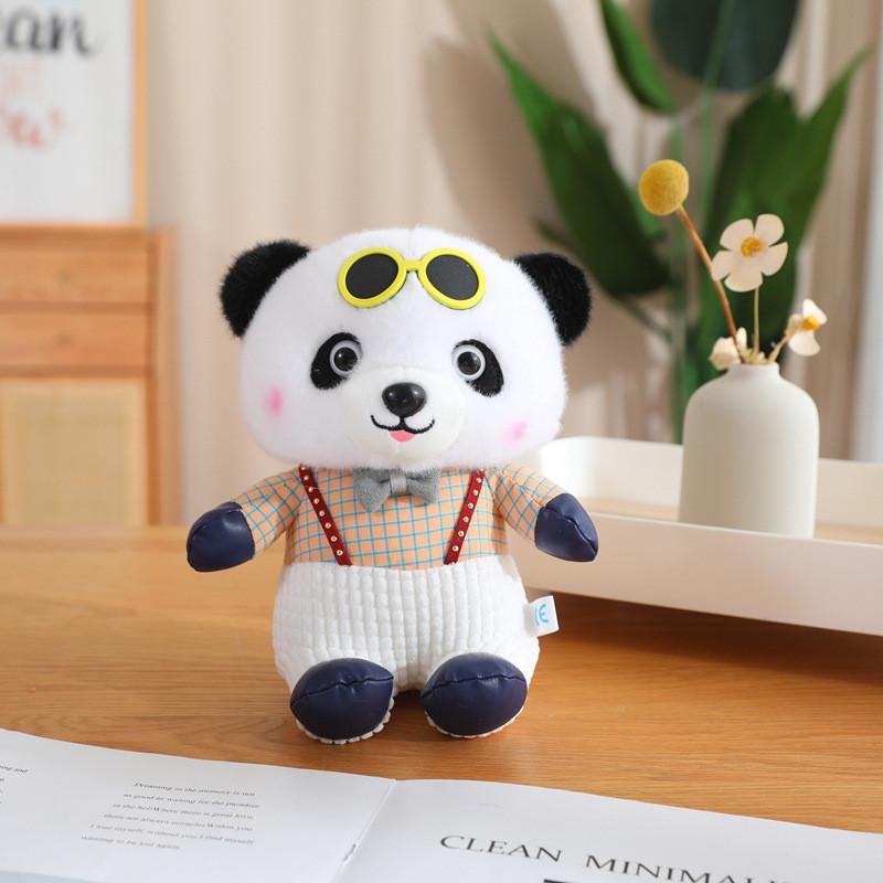Panda Adorable Plush Toy With Bow Tie Sunglasses Stuffed Animal Gift Perfect
