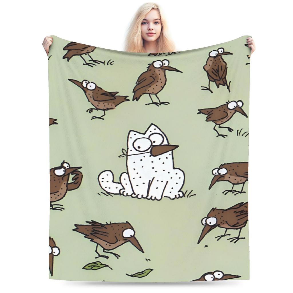 Simons Katze Decken Qualität Warm Weich Bettwäsche Überwürfe Winter Kinder Couch Sessel Sofa Bett Flauschige Tagesdecke