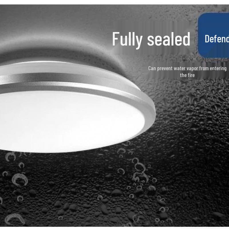 LED Energy-Saving Mosquito-Proof Ceiling Light, E27 Screw-in for Bathroom, Balcony, Bedroom, Kitchen, and Toilet. Eye-Protection Included.