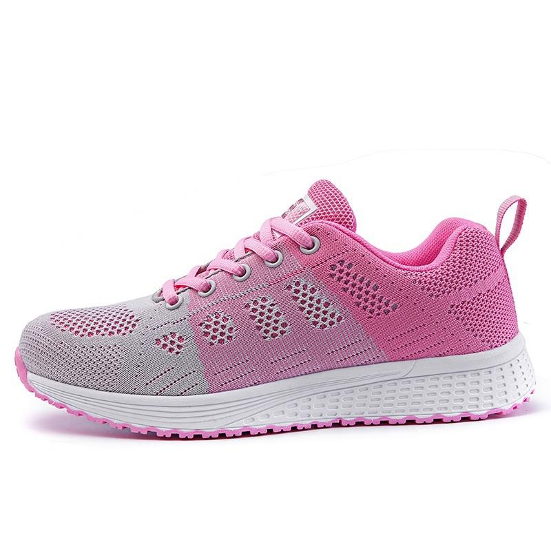 Womens Casual Running Shoes Breathable Knit Sneakers for Ladies Lightweight Sports Shoes Size 35-42