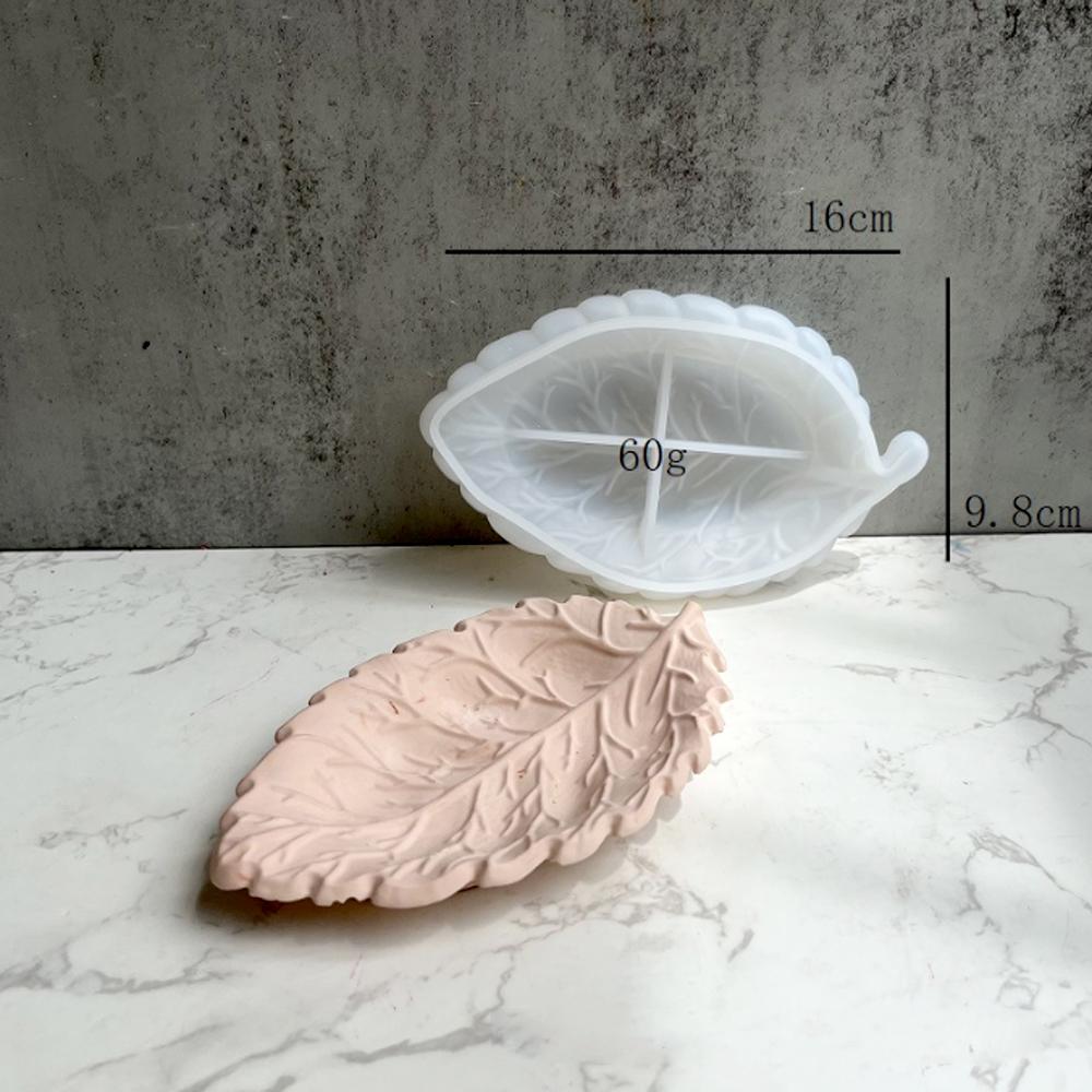 Leaf Shape Tray Mould Silicone Resin Epoxy Mold Jewerly Storage Dish Plate Concrete Mold Handicraft Making Tool Home Decoration
