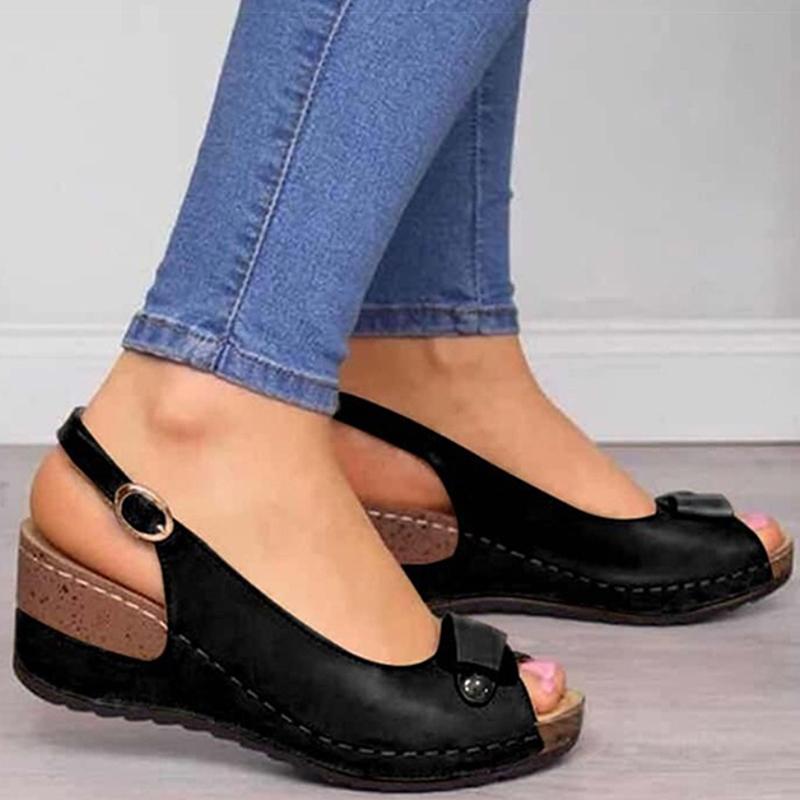 Mode Damen Sandalen Spitz Zehenbereich Keilabsatz Sandalen Elegant Sommer Schuhe Damen Sandalen mit Absatz Sommer Sandalias Mujer Plateau Schuhe