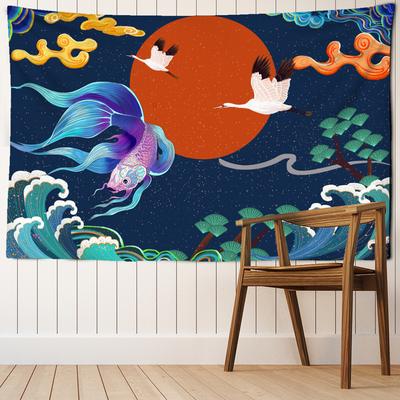 Gru di Fata Pittura ad Olio Arazzo da Appendere alla Parete Bohemien Misterioso Psichedelico Soggiorno Camera da Letto Decorazione Casa