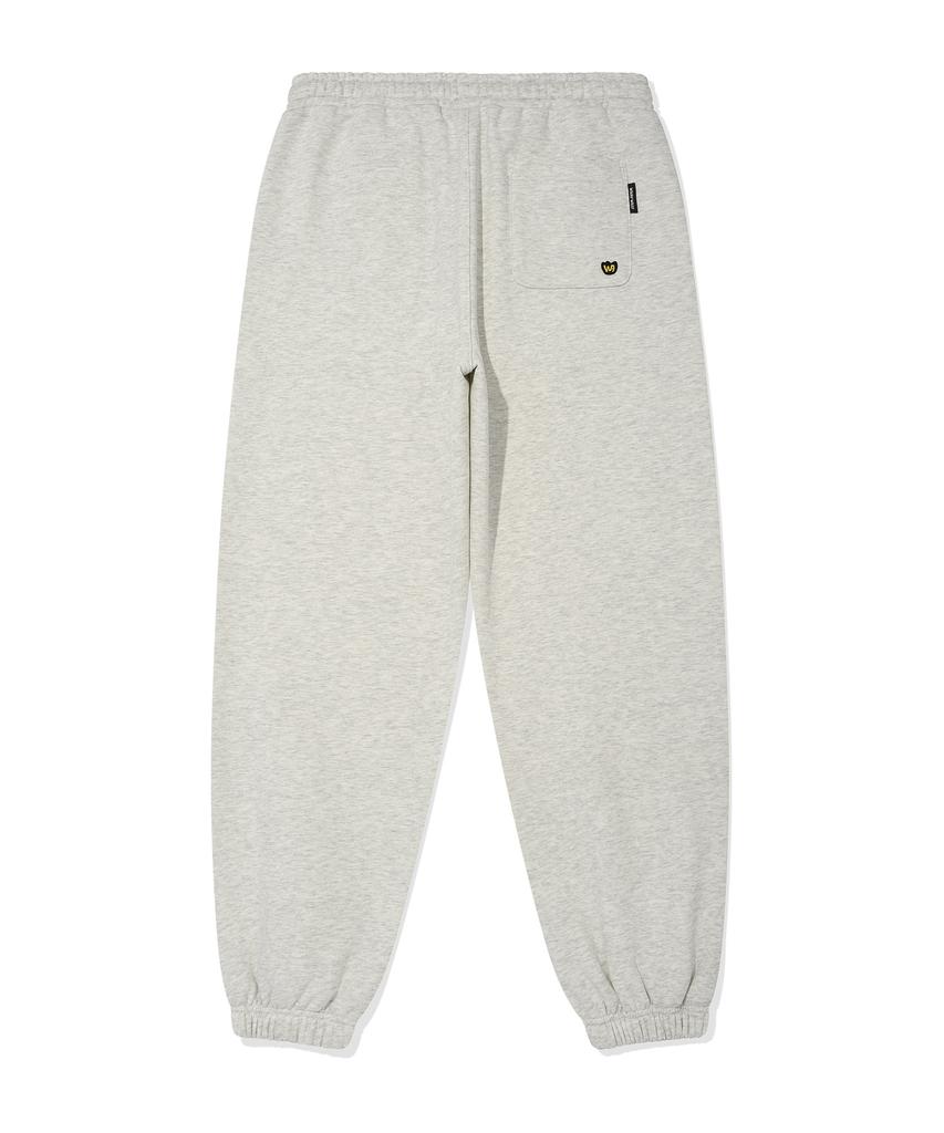 WACKY WILLY [25Fw] Brushed Sweat Jogger Pants Light Gray
