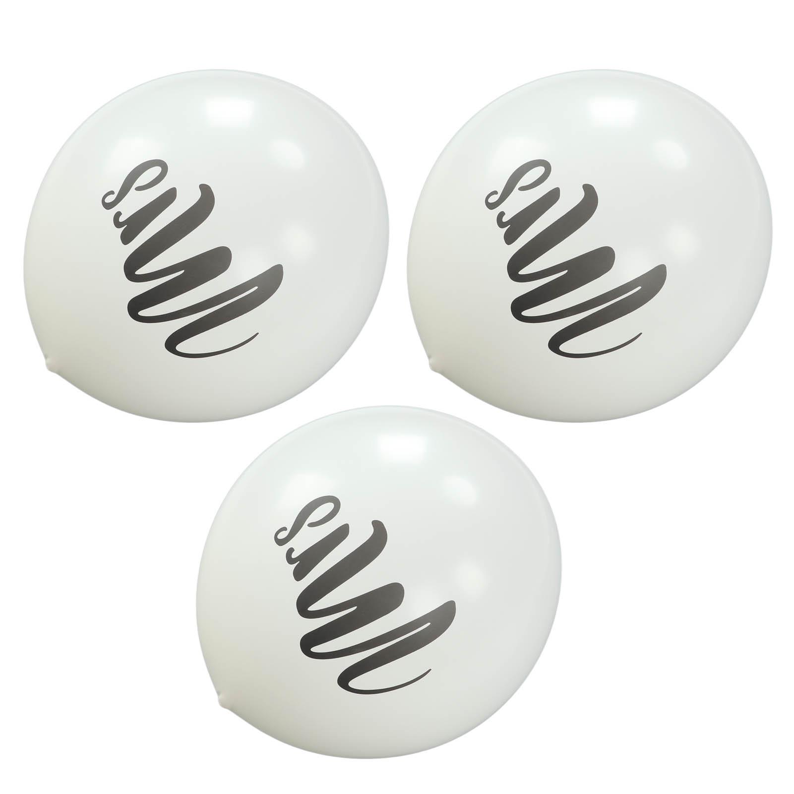 

6 шт. воздушных шаров 36 дюймов MR MRS буквы напечатаны белые гигантские прочные латексные шары свадьба вечеринка