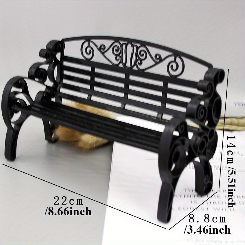 Mini Park Bench Model, Props for Shooting House Dolls - Perfect for Decorating Dollhouses and Fairy Gardens, Toy Accessories for Dolls