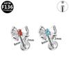 Titanium Unisex European-American Design F136 Lip Stud Ear Cartilage Piercing