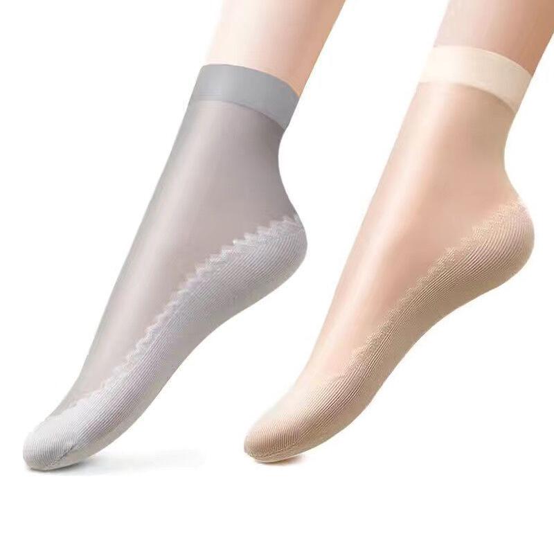 Andra generationens halkfria bomullsstrumpor för kvinnor - Anti-nopp och slitstarka för vår/sommar