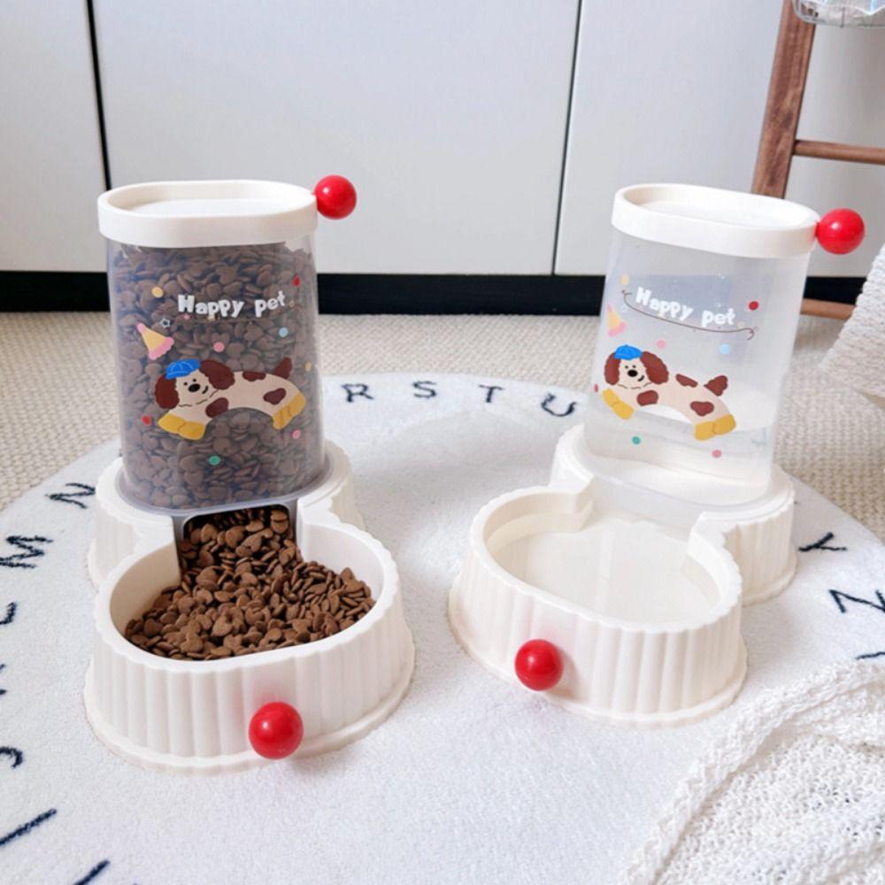 Plastic Automatic Dog Feeder Cartoon Pet Water Fountain 2 in 1 Cat Drinking Bowl Pet Shop