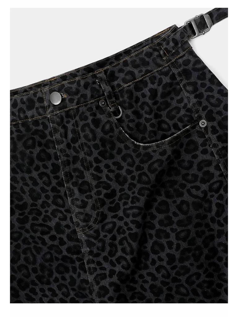Jeans en Denim Large à Carreaux Rétro Badblood BCAC Coréen pour Femmes
