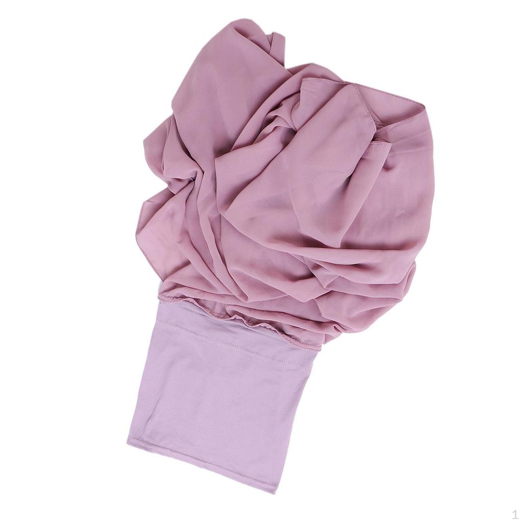 Chiffon Instant Hijab for Women Headscarf Polyester Sun Protection Turban Cap Wrap