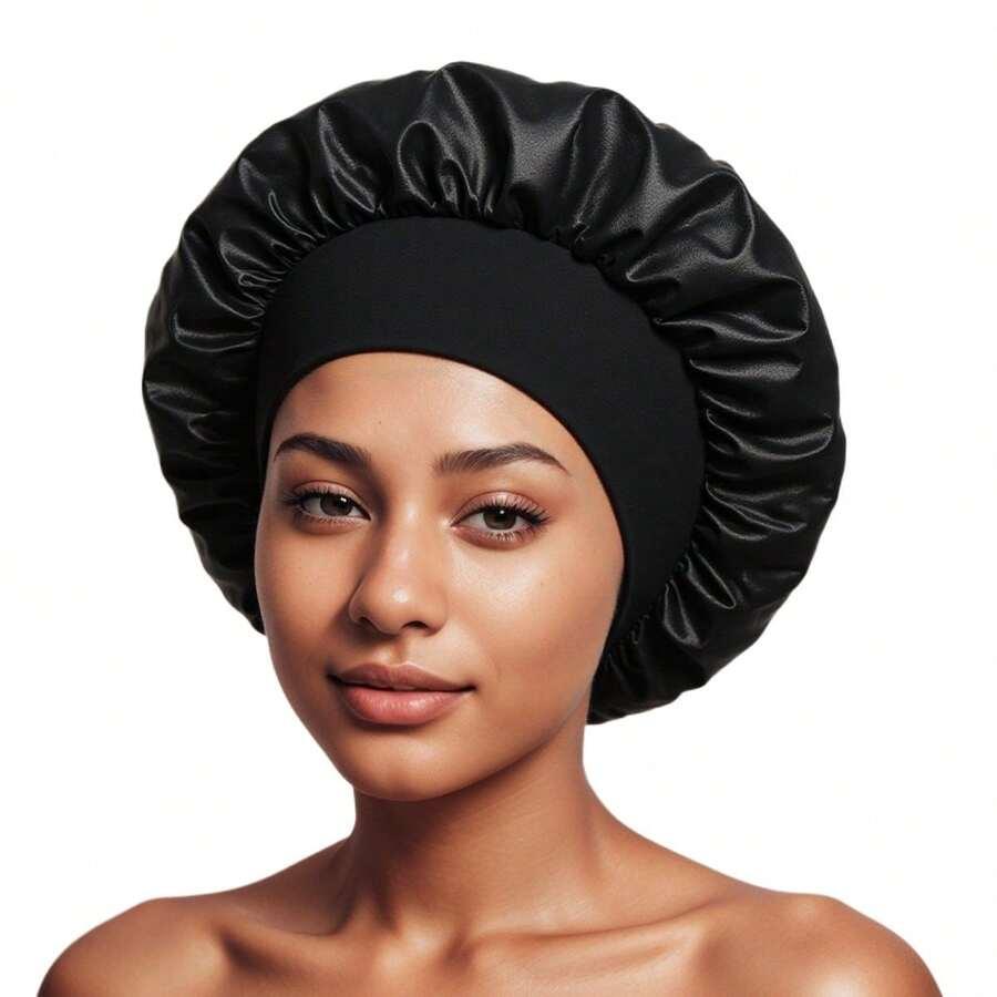 European and American Fashionable Women's Sleep Cap, High Elasticity Cap, Postpartum Hair Care Cap, Satin Wide Edge Sleep Cap
