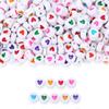 110/220/450PCS Acrylic Colored Heart Shaped White Round Bracelet Beads 4x7mm Jewelry Making Bracelet Necklace Heart Beads
