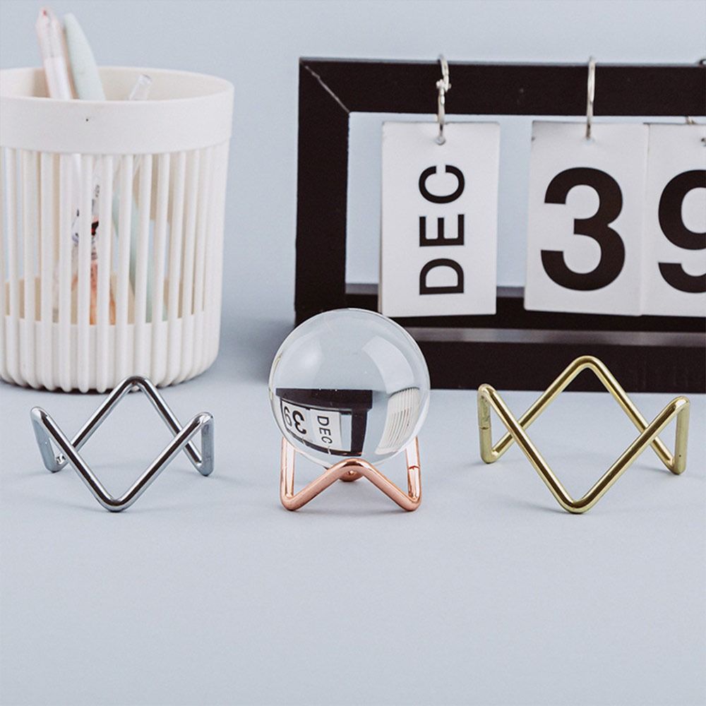 Metallkristallkula Bas Fotorekvisita Mineraler Reliker Stenar Stöd för Heminredning