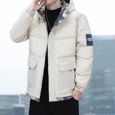New Men's Winter Thickened Cotton-padded Clothes Men's Handsome Hooded Trendy Short Tooling Cotton Clothes Warm Down Cotton