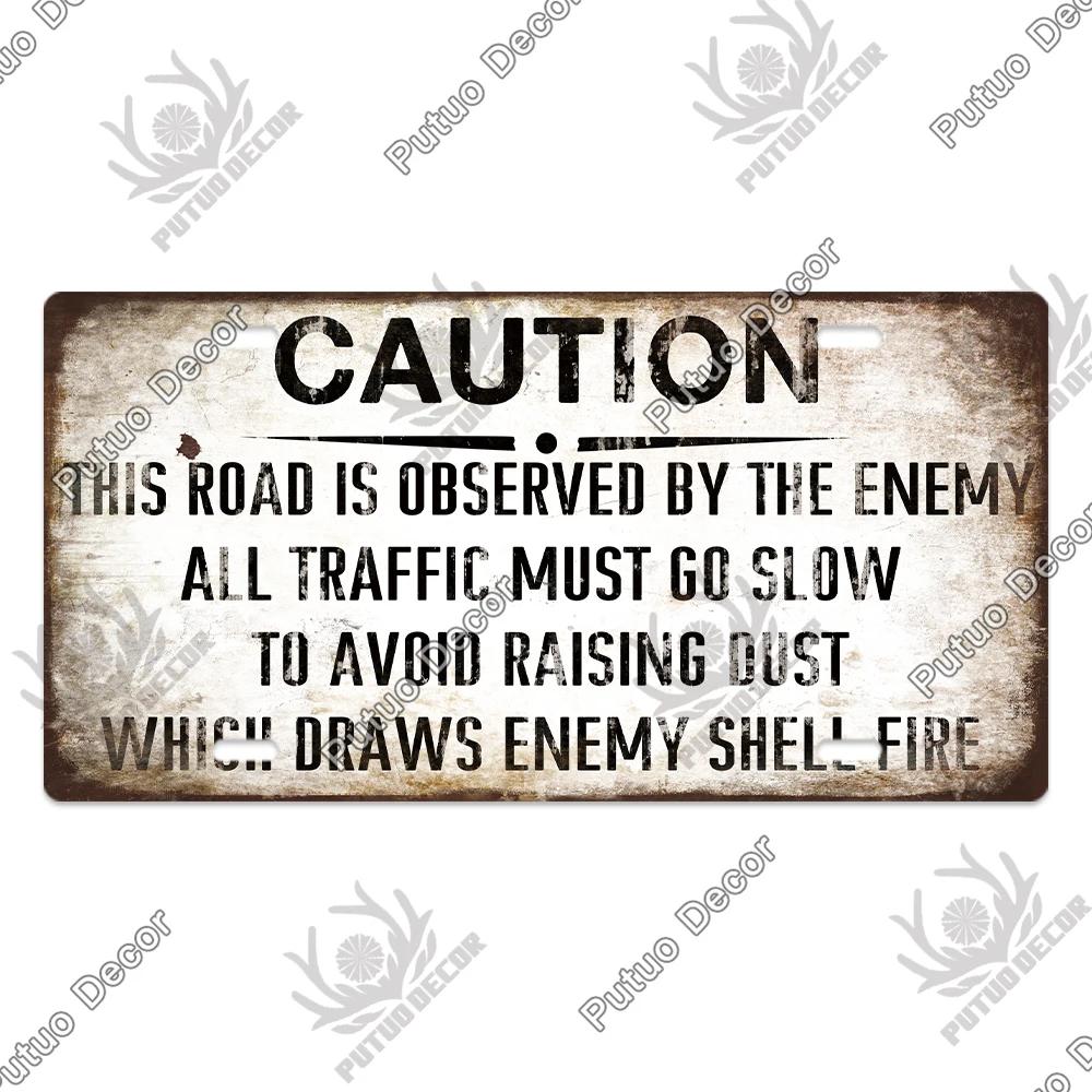 Putuo Decor Deutsche Kriegsgeschichte Vintage Metallschild mit Nummernschild-ähnlichem Design - Ideal für Garagen- und Heimwanddekoration