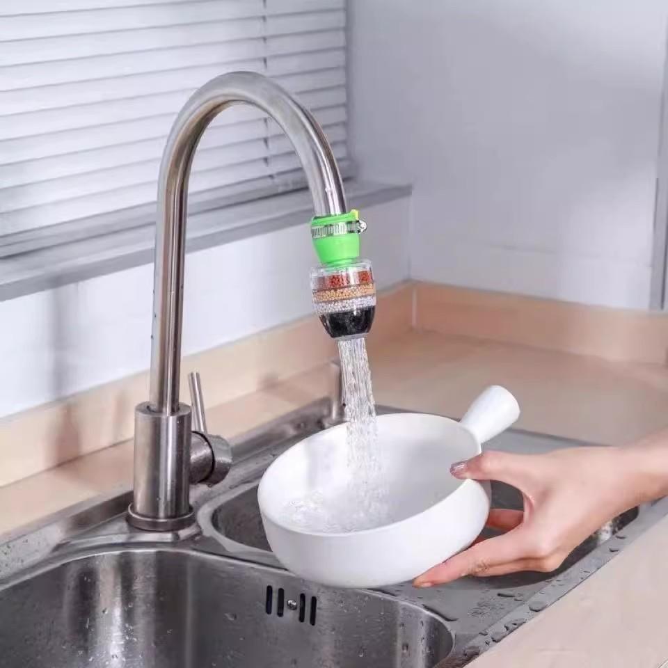 6 Layers Faucet Water Filter Tap Purifier 360° Rotatable Coconut Charcoal Nozzle for Faucet Kitchen Household Water Filter
